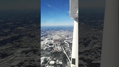 Flying Over Manchester Boston Regional Airport (KMHT) In The Winter