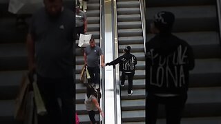 Touching people on the escalator🤣🤣🤣 #funny #pranks #prank