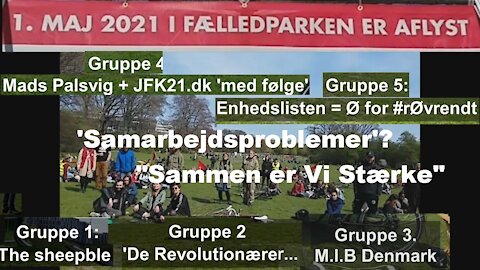 1 maj 2021 i Fælledparken København 'SAMMEN ER VI STÆRKE' [01.05.2021]