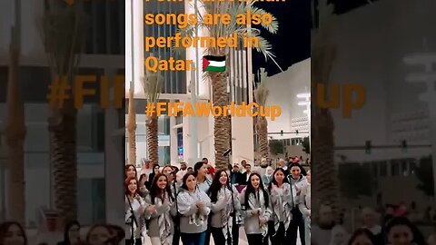 Folk Palestinian songs are also performed in Qatar. 🇵🇸#FIFAWorldCup#shorts#viralshorts