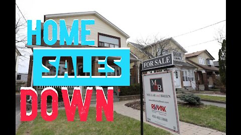 Canadian Housing Sales Down - #housingsalesdown #canadianhousingbubble #torontomarketcrash
