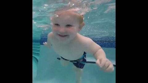 Baby Diving in Slow Motion