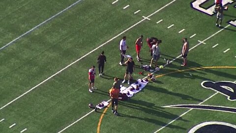 VIDEO: Brady, Bucs players back on the field at Tampa's Berkeley Prep