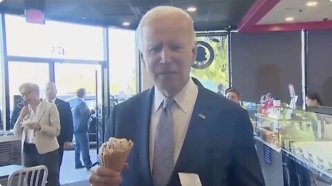 President Joe Biden is preoccupied with ice-cream and sniffing girls while America burns #ultramaga