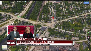 Pedestrian hit by a train in Waukesha