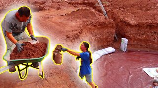 We're Building Our Off-Grid Rainwater Harvesting Cistern Out Of Dirt