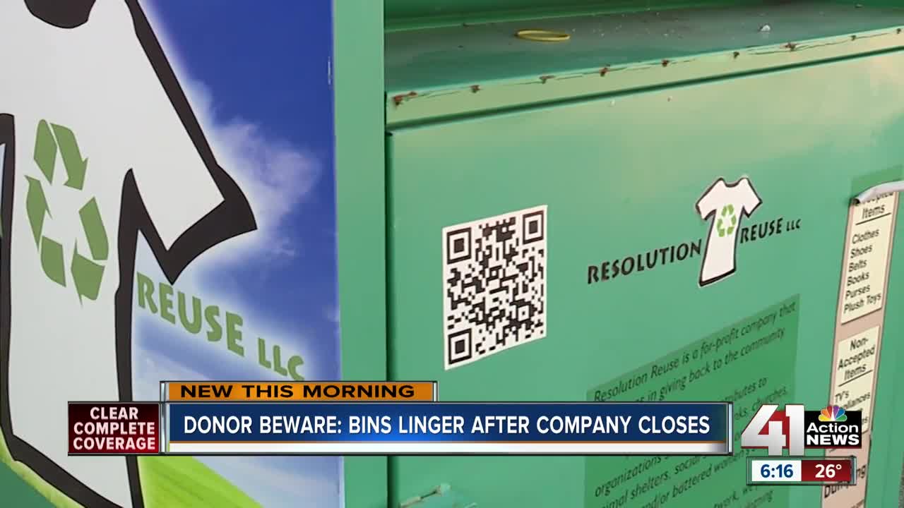 Donor beware: Bins linger after company closes