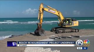 Beach renourishment project underway in Stuart