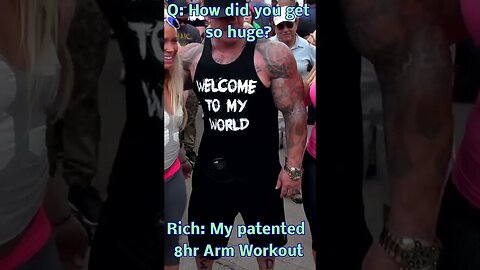 Rich Piana 8hr Arm Workout Meme #shorts