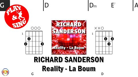 RICHARD SANDERSON Reality La Boum FCN GUITAR CHORDS & LYRICS