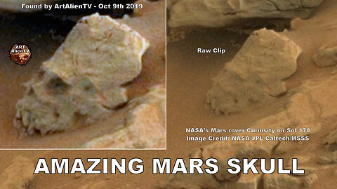 AMAZING MARS SKULL - Right by the Rover - ArtAlienTV