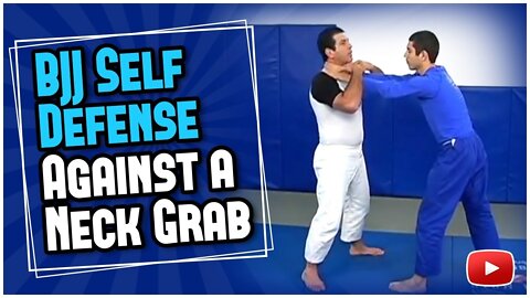 Brazilian Jiu Jitsu Self Defense Against a Neck Grab Master Marcus Vinicius Di Lucia
