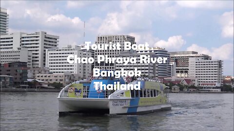 Chao Phraya River tourist boat in Bangkok, Thailand
