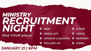 01–21-24 - Ministry Recruitment Night