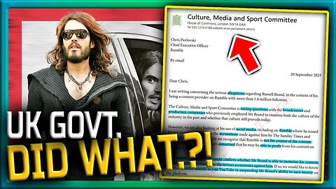 CRAZY! Government Sent LETTERS to SOCIAL MEDIA to CANCEL Russell Brand!