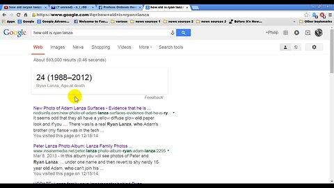 Sandy Hook: Ryan Lanza Dead?? Google says so!! - Professor Doom1 - 2014