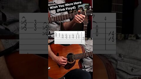 Wish You Were Here guitar solo with tabs #shorts