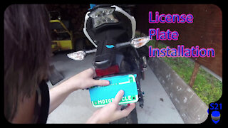 Sharp's Garage - Motorcycle Maintenance - License Plate Installation