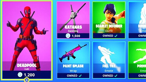 *NEW* FORTNITE DEADPOOL ITEM SHOP NOW! FORTNITE ITEM SHOP LIVE! (FORTNITE ITEM SHOP)