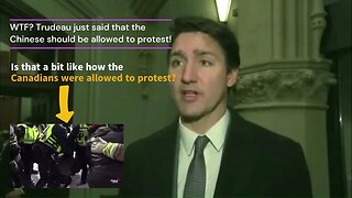 Trudeau - The Chinese Should Be Allowed To Protest. Is that like the Canadians? Watch the violence