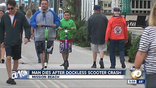 Man dies after scooter collision on Mission Beach Boardwalk