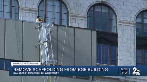 Remove scaffolding from BGE building