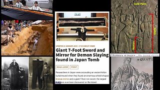 Giant 7' Sword with Shield Recently Found in Japan: More Proof GIANTS LIVED AMONG US