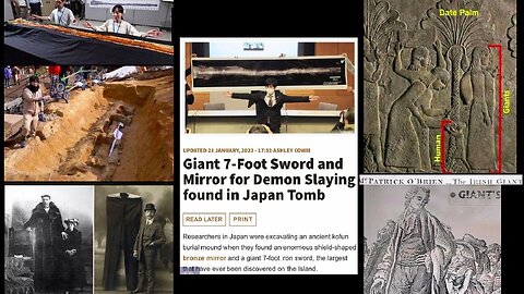 Giant 7' Sword with Shield Recently Found in Japan: More Proof GIANTS LIVED AMONG US