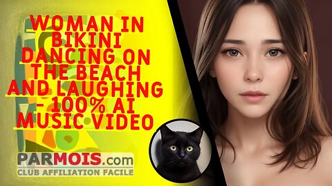 Woman In Bikini Dancing On The Beach And Laughing - 100% AI MUSIC VIDEO