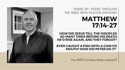 Matthew 17:14-27 Did Jesus tell the disciples He'd rise again? Ever found a coin in a fish's mouth?