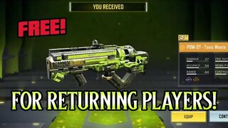 Free Legendary PDW for Returning Players