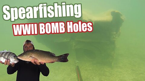 Spearfishing WWII BOMB Holes | Sheepshead vs Snapper CATCH N COOK