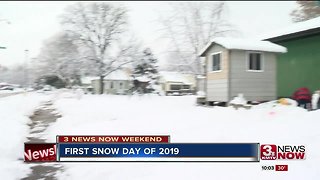 First day of accumulated snow fall in 2019