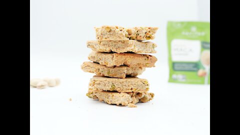 Maca Pistachio Dessert Bars - Vegan, Gluten Free