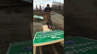 ROAD SIGN BMX RAMP🚧⚠️ #short -Mike Fede