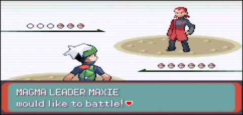 Pokemon Emerald - Team Magma Boss 1st Battle: Maxie