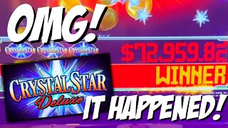 LOOK AT THAT PROGRESSIVE!!! OVER $72K! CRYSTAL STAR DELUXE! @Potawatomi Hotel & Casino