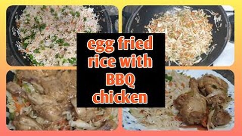 Egg fried rice | BBQ chicken | Chinese style | by fiza farrukh