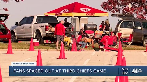 Fans spaced out at third Chiefs game