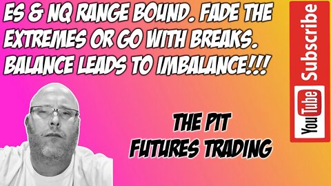 ES NQ Range Bound - Fade Extremes Go With Breaks - Premarket Plan - The Pit Futures Trading