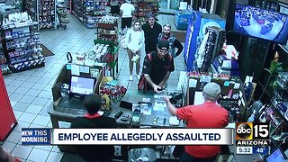 Gas station employee violently assaulted in Phoenix