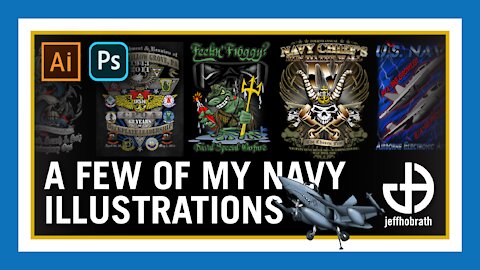 A Few Navy Graphics, Logos, Cartoons, I Created in Illustrator & Photoshop | Jeff Hobrath Art Studio