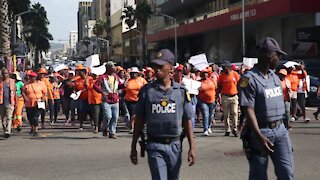 SOUTH AFRICA - Durban - EPWP workers hand over memorandum (Videos) (Y5L)