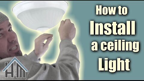 How to install ceiling light, flush mount light fixture. Easy! Home Mender.