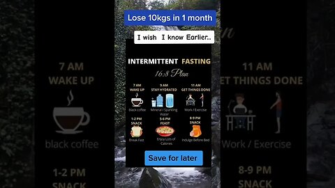 Lose 10 kgs in 1 Month Intermittent Fasting | How To Do Fasting Diet For Weight Loss #shorts