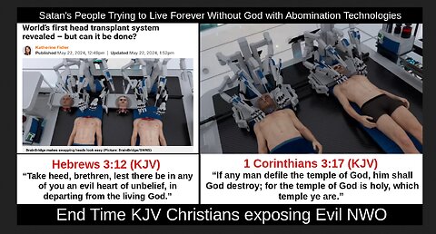 Satan's People Trying to Live Forever Without God with Abomination Technologies