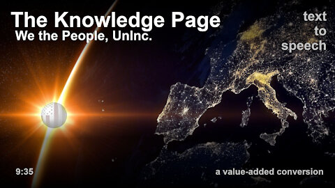 Knowledge - We the People, Uninc.