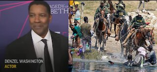 Denzel Washington Gets Asked About Horseback Border Patrol Photo Outrage - Gives Non Hollywood Reply