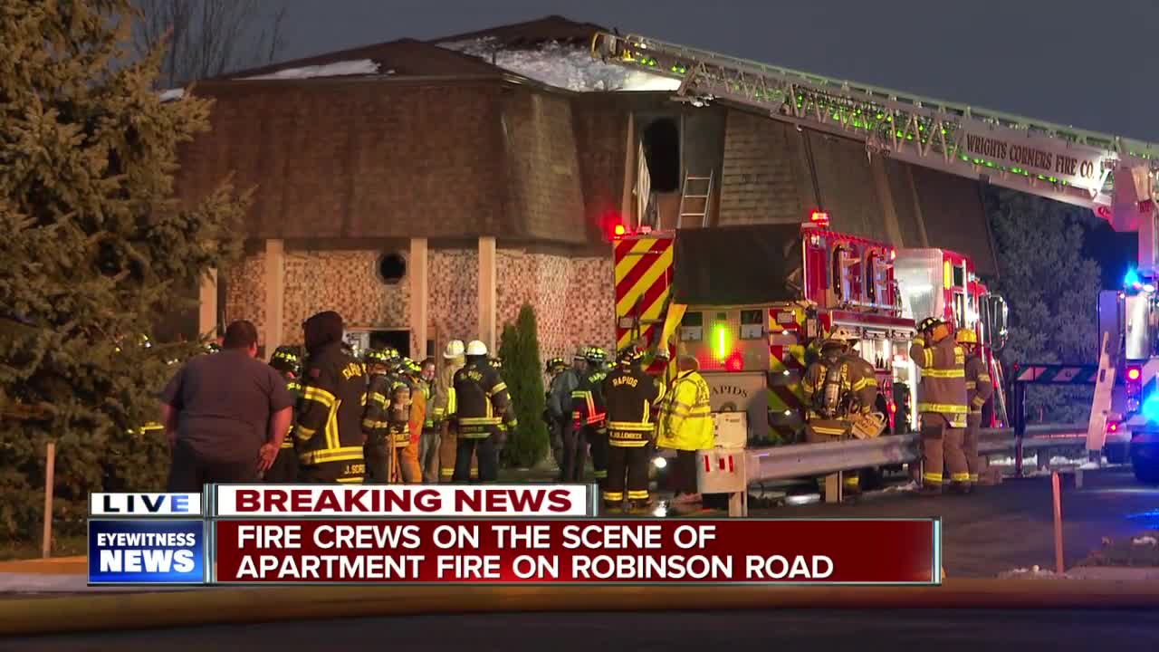 Fire Crews on scene of apartment fire in Lockport