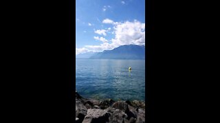 Heaven lake in Switzerland transparent water